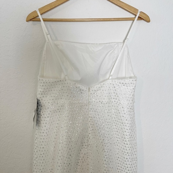 Aidan Mattox Sequined Maxi Ivory Evening Dress - Picture 6 of 10